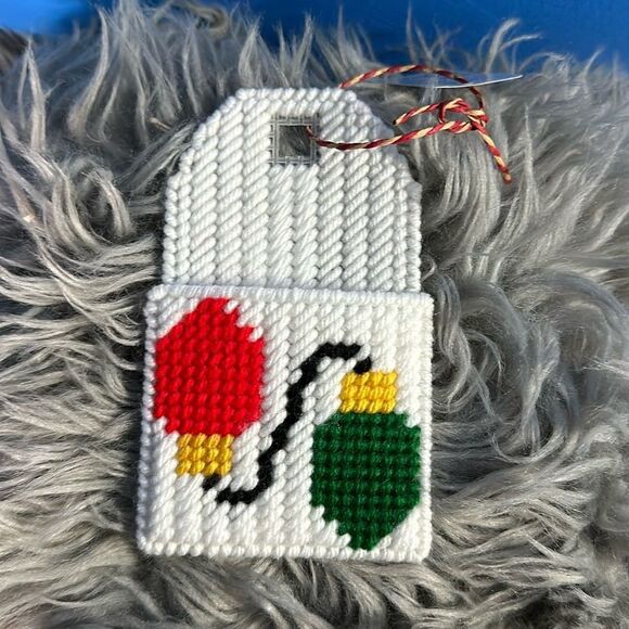 Christmas Gift Card Holder Handmade – White Holiday Lights Theme – Festive - Picture 1 of 2